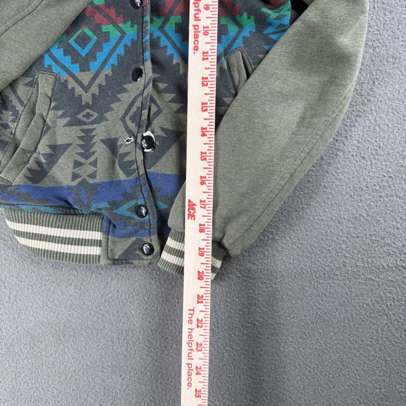VTG Denim Supply Ralph Lauren Aztec Print Bomber Jacket XS Geometric *READ‎ - Picture 5 of 9